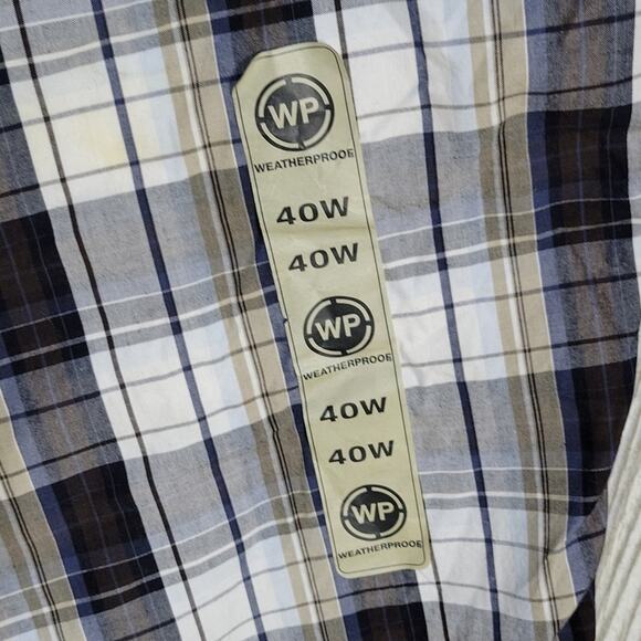 Weatherproof Plaid Blue/White/Dark Brown Shorts, Men's 40, NWT - Picture 5 of 11